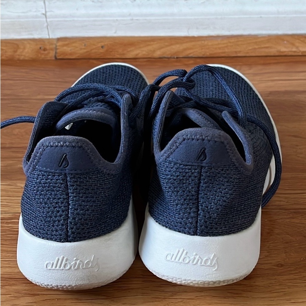 allbirds women’s  Navy Knit Lace-Up Sneakers - Deep Blue - Picture 4 of 4